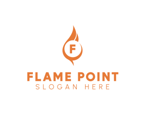 Heat Flaming Torch  logo design