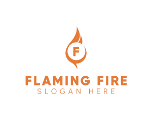 Heat Flaming Torch  logo design