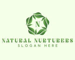 Natural Herbal Leaves logo design