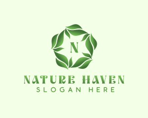 Natural Herbal Leaves logo design