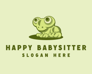 Cute Frog Amphibian logo design