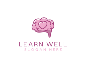 Mental Wellness Brain logo design