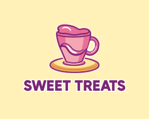 Sweet Coffee Cup Drink logo design