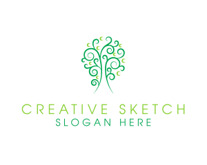 Tree Plant Spa logo design