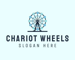 Ferris Wheel Amusement Park logo design