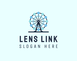 Ferris Wheel Amusement Park logo design