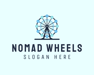 Ferris Wheel Amusement Park logo design