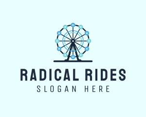 Ferris Wheel Amusement Park logo design