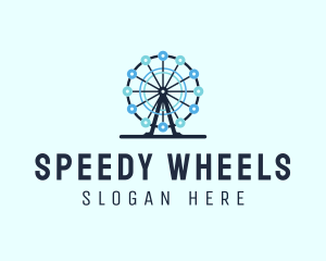 Ferris Wheel Amusement Park logo design