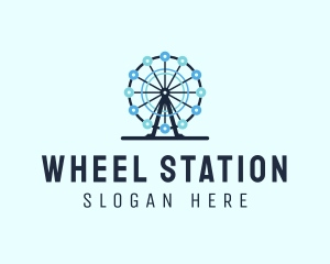 Ferris Wheel Amusement Park logo