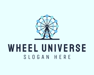 Ferris Wheel Amusement Park logo design