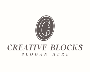 Creative Cursive Letter C logo design