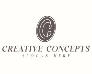 Creative Cursive Letter C logo design