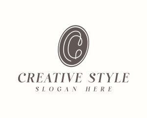 Creative Cursive Letter C logo design