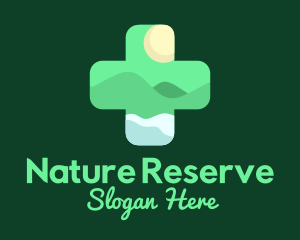 Nature Scene Cross logo design