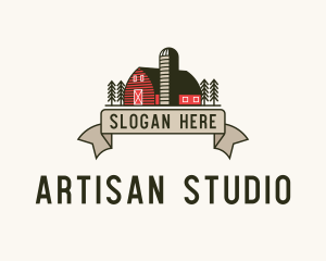 Farm Barn Grain Silo logo design