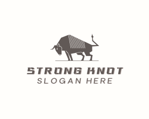 Wildlife Strong Bull  logo design