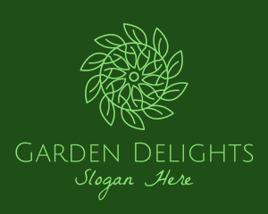 Green Vegetation Leaves logo design