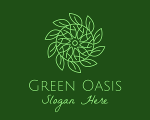 Green Vegetation Leaves logo