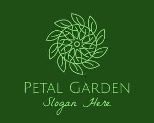 Green Vegetation Leaves logo design