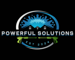 Power Wash Cleaning Roof logo design