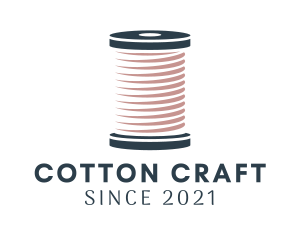 Knitting Thread Spool logo design