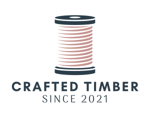 Knitting Thread Spool logo design