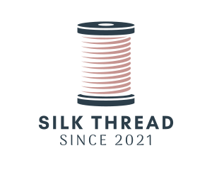 Knitting Thread Spool logo design