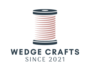 Knitting Thread Spool logo design