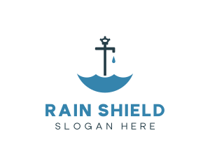 Water Faucet Umbrella  logo design