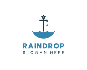 Water Faucet Umbrella  logo design