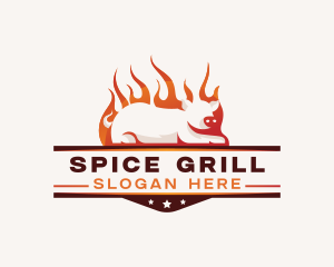 Pork Flame Barbecue logo design