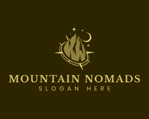 Mountain Compass Navigation logo design