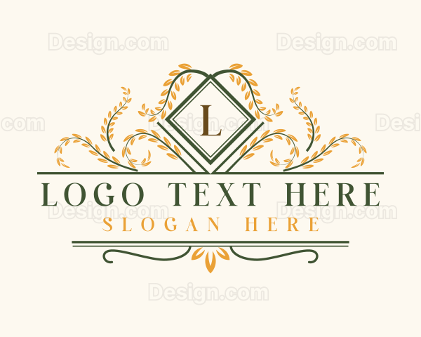 Elegant Gardening Wreath Logo