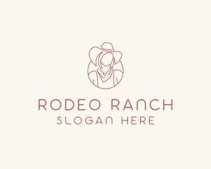 Cowgirl Farmer Woman logo