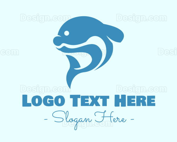 Blue Dolphin Tail Logo