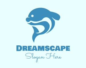 Blue Dolphin Tail Logo