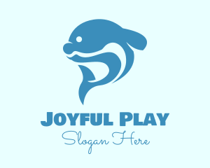 Blue Dolphin Tail Logo