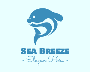 Blue Dolphin Tail logo design