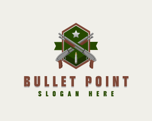 Shotgun Bullet Ammunition logo design