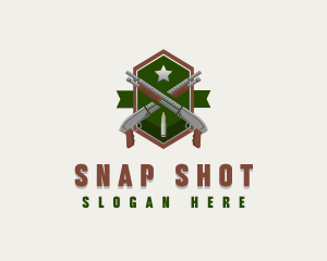 Shotgun Bullet Ammunition logo design