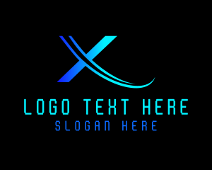 Gradient Blue Letter X logo