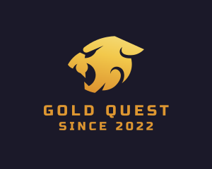 Gold Wild Cougar logo design