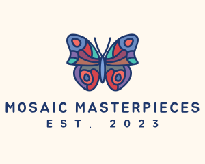 Butterfly Insect Mosaic logo design