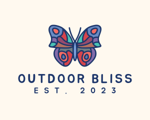 Butterfly Insect Mosaic logo design