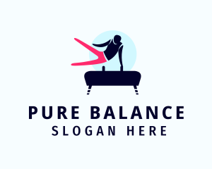 Pommel Horse Gymnast logo design