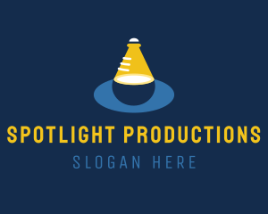 Laboratory Spotlight Flask logo design