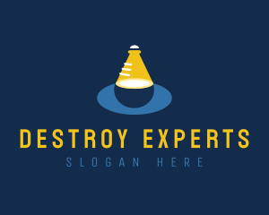 Laboratory Spotlight Flask logo design