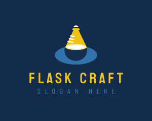 Laboratory Spotlight Flask logo design