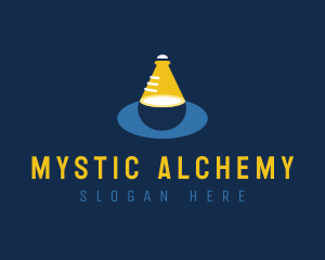 Laboratory Spotlight Flask logo design